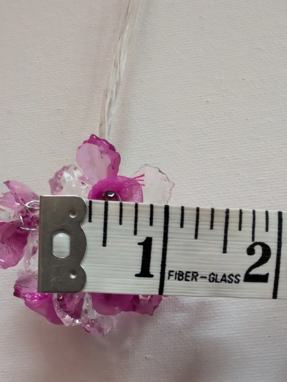 72 Pieces Fuchsia Acrylic And Organza Flowers